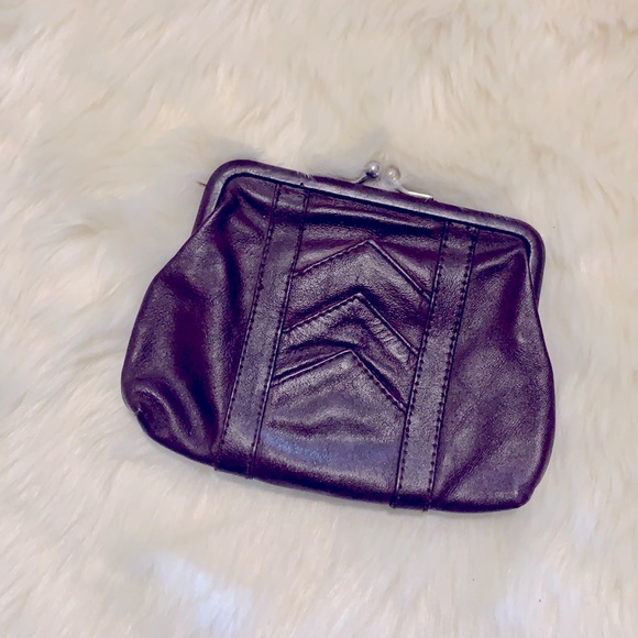 Vintage 50’s/60’s Genuine Leather:Suede Silver Snap-Lock👝Coin👛Pouch💄Makeup - Picture 5 of 16